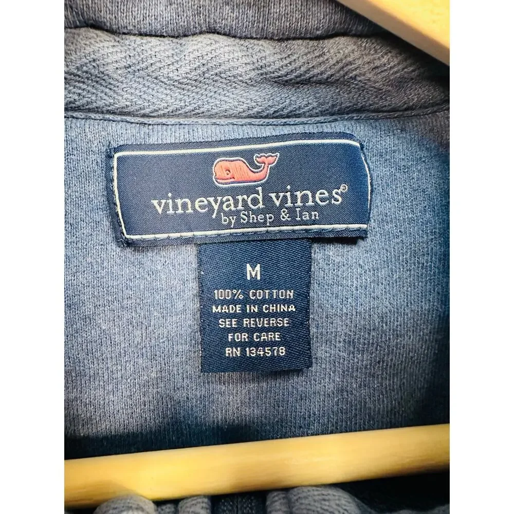 Vineyard Vines Quarter Zip Cotton Pullover Sweatshirt Size Medium